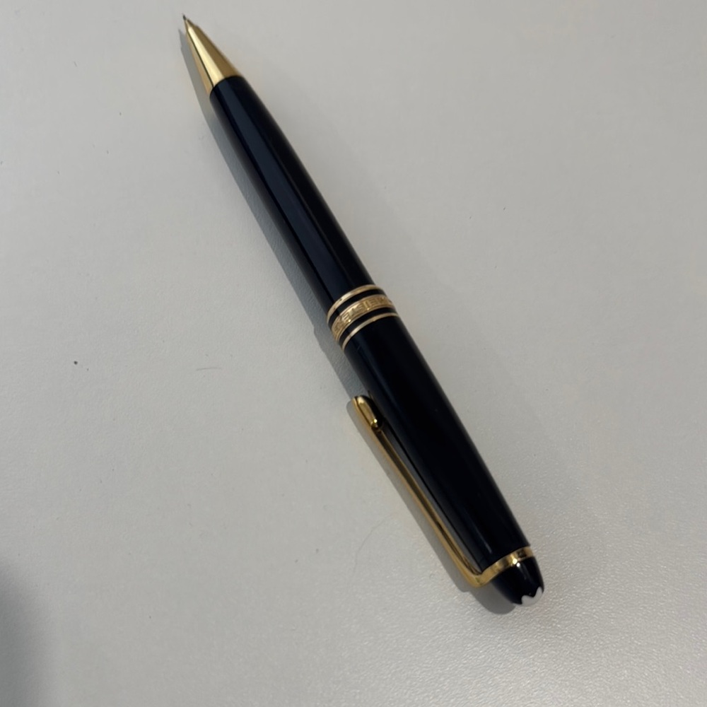 Montblanc Luxury Black and Gold Mechanical Pencil 0.5 mm, new twist mechanism